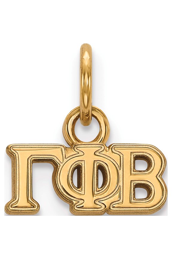 Ss/Gold Plated Sterling Silver With Gp Logoart Gamma Phi Beta Xs Pendant (11 X 11) Made In United States gp001gpb