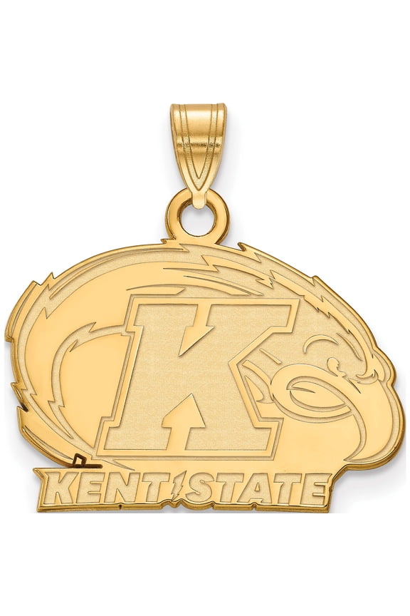 Ss/Gold Plated Sterling Silver With Gp Logoart Kent State University Small Pendant (19 X 21) Made In United States gp001ken
