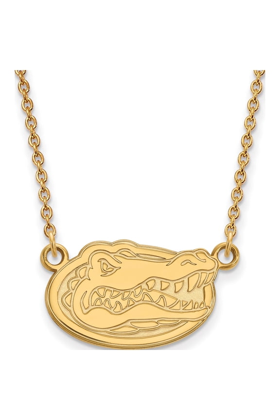 Ss/Gold Plated Sterling Silver With Gp Logoart University Of Florida Small Pendant Necklace (18 X 24) Made In United States gp015ufl-18