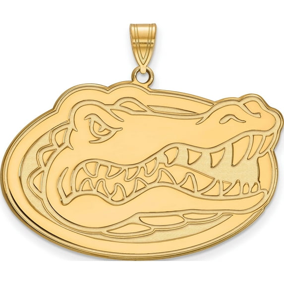 Ss/Gold Plated Sterling Silver With Gp Logoart University Of Florida Xl Pendant (32 X 40) Made In United States gp005ufl