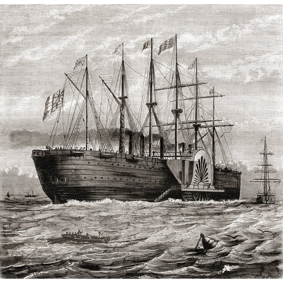 Ss Great Eastern Iron Sailing Steam Ship Designed Isambard Kingdom Brunel Later Converted To A Cable
