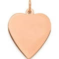 thumbnail image 1 of Ss/Rose Plated Sterling Silver Rg Engraveable Heart Polished Front/Satin Back Disc Made In United States qm391r/27, 1 of 5
