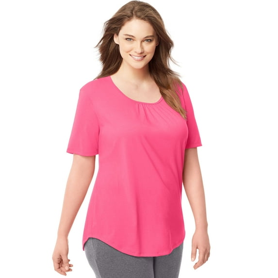 Ss Shirred Scoop Tee