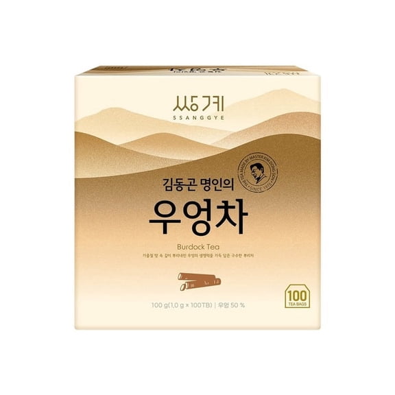 [Ssanggye] Burdock Tea Bags 100 Count  Authentic Korean Roasted Burdock Tea