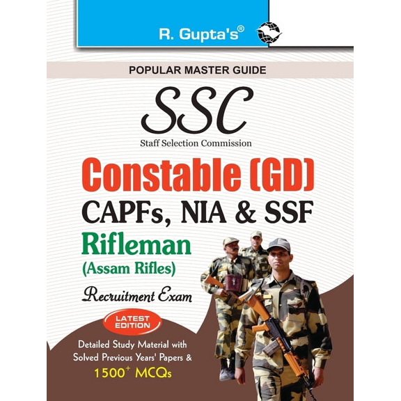 Ssc: Constable (GD) (CAPFs/NIA/SSF/Rifleman-Assam Rifles) Recruitment Exam Guide, (Paperback)