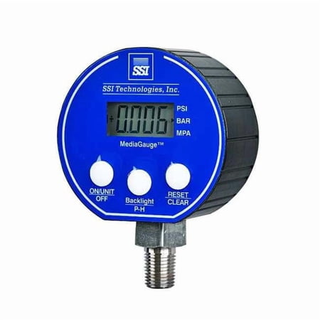 Ssi Digital Pressure Gauge,0 to 300psi,MG-9V MG-300-A-9V-R