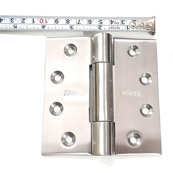 SSISKCON 4 inch x 4 inch Heavy Duty Ball Bearing Butt Door Hinge, Satin Stainless Steel, Pack of 1