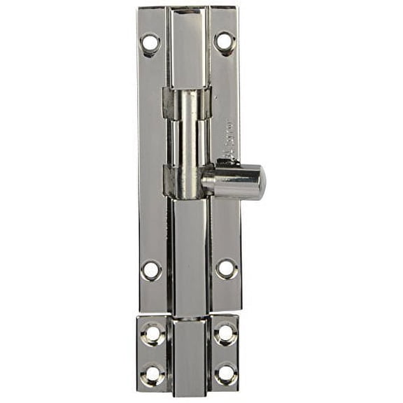 SSISKCON Heavy Duty Stainless Steel Barrel Bolt, Locked Slide Lock with Knob, 4 Inch, Pack of 1