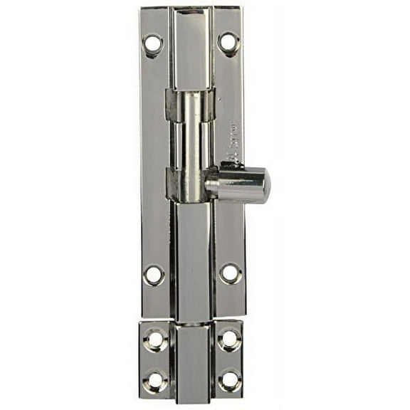 Ssiskcon Stainless Steel Barrel Deadbolt 4" Defender Security Latch Slide Lock Barn Door Gate Window (10mm x 4 inch Mirrror) Pack of 1