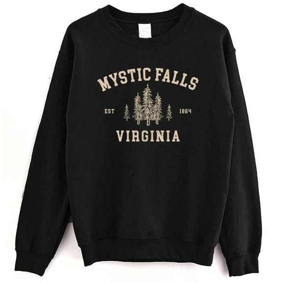 SsofieStore Mystic Falls Virginia Sweatshirt - TVD Salvatore Sweater; Virginia Crewneck Sweatshirt