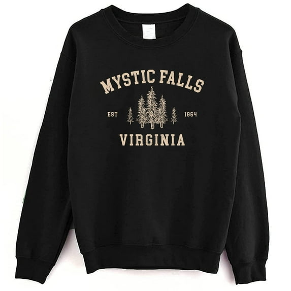 SsofieStore Mystic Falls Virginia Sweatshirt - TVD Salvatore Sweater; Virginia Crewneck Sweatshirt