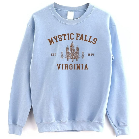 SsofieStore Mystic Falls Virginia Sweatshirt - TVD Salvatore Sweater; Virginia Crewneck Sweatshirt
