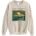 thumbnail image 1 of SsofieStore Pride and Prejudice Sweatshirt - Pemberley House Derbyshire Sweater, Jane Austen Bookish Crewneck, 1 of 6