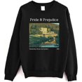 thumbnail image 1 of SsofieStore Pride and Prejudice Sweatshirt - Pemberley House Derbyshire Sweater, Jane Austen Bookish Crewneck, 1 of 6