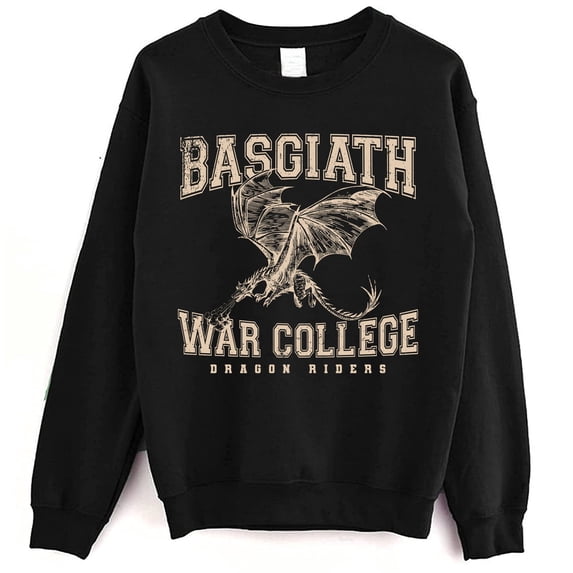 Basgiath War College Sweatshirt – Fourth Wing Dragon Rider Book Merch, Fantasy Gift