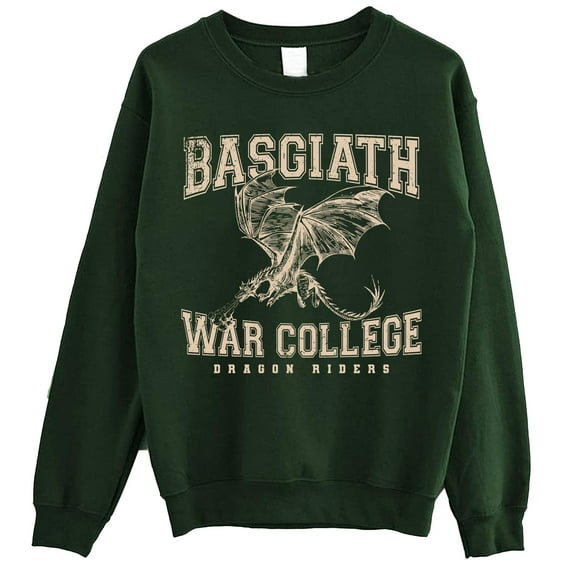 Basgiath War College Sweatshirt – Fourth Wing Dragon Rider Book Merch, Fantasy Gift