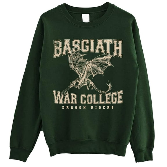 Basgiath War College Sweatshirt – Fourth Wing Dragon Rider Book Merch, Fantasy Gift