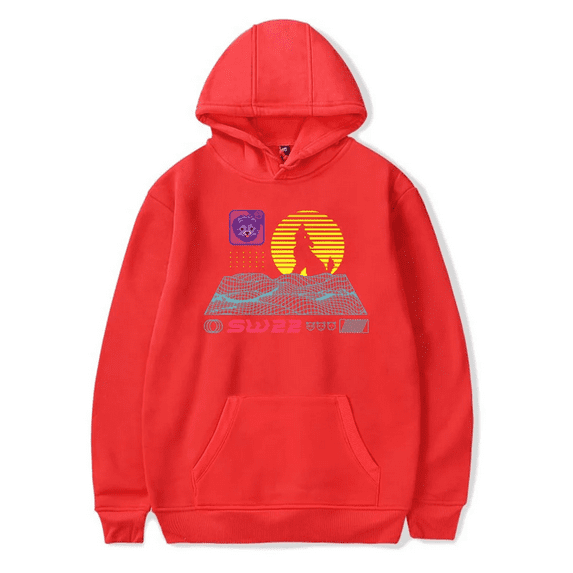 SssniperWolf Synthwave Hoodie Women Men Hooded Sweatshirt Casual Pullover Tracksuit