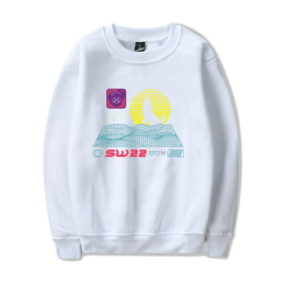 SssniperWolf Synthwave Logo Merch Unisex hip-hop round neck sportswear with printed casual wear