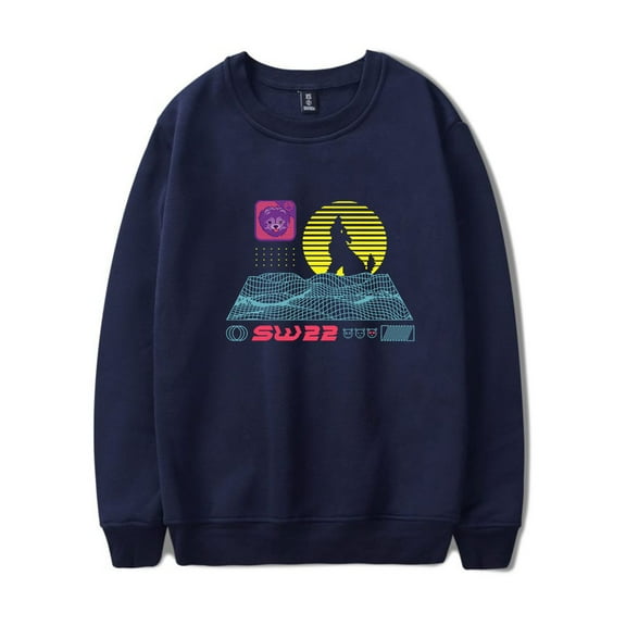 SssniperWolf Synthwave Logo Merch Unisex hip-hop round neck sportswear with printed casual wear