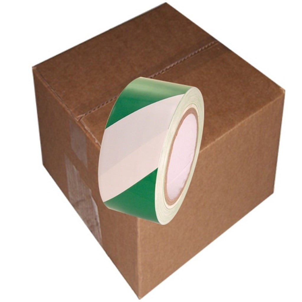 Sst-636 2 X 36 Yard Roll Green / White Vinyl Safety Stripe Tape (24 Roll/Case)