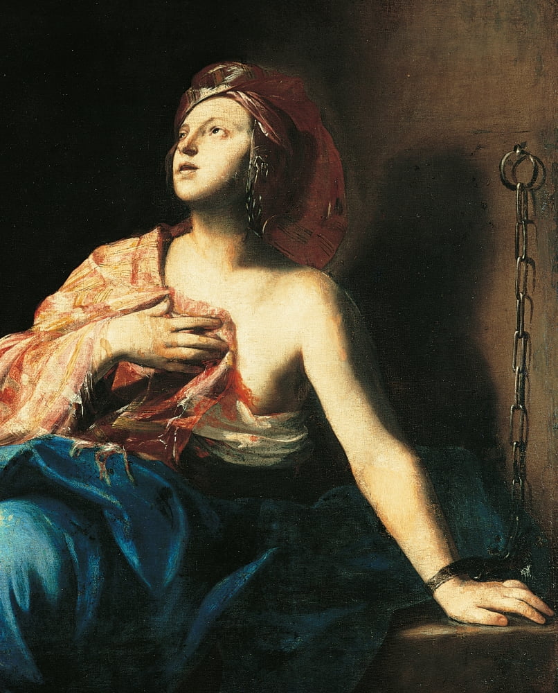 St Agatha In Prison Canvas Art - (18 x 24)