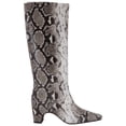 thumbnail image 1 of St Agni Python Print Leather High Boots, Brand Size 36 ( US Size 6 ), 1 of 1