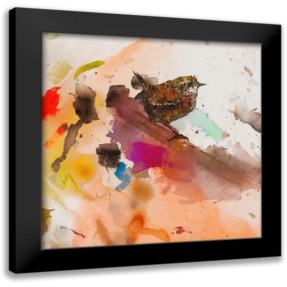 St Amant, Daniel 12x12 Black Modern Framed Museum Art Print Titled - Wood Thrush