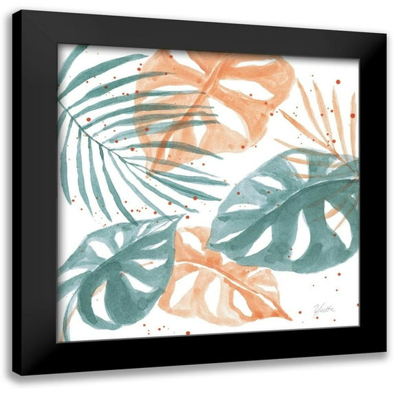 St.Amant, Yvette 15x15 Black Modern Framed Museum Art Print Titled - Palm Party II