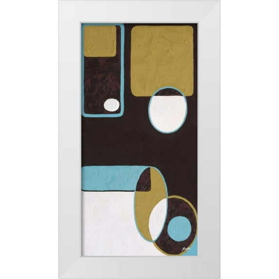 St. Amant, Yvette 18x32 White Modern Wood Framed Museum Art Print Titled - Effervescence II