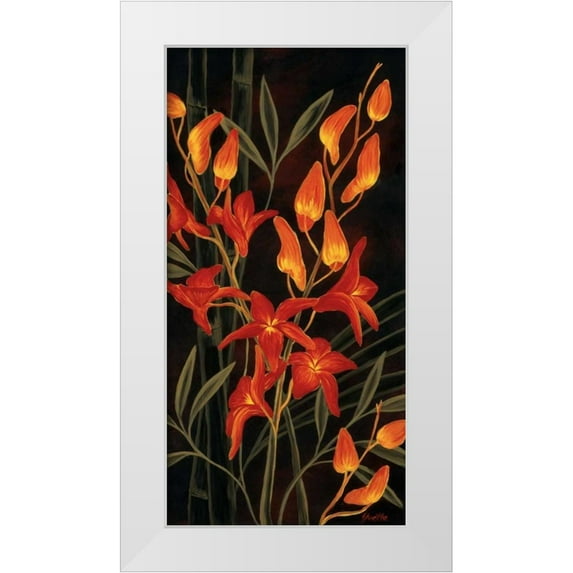St. Amant, Yvette 18x32 White Modern Wood Framed Museum Art Print Titled - Tropical Glow
