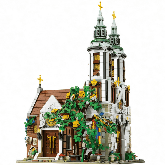 General Jims Toys & Bricks St. Andrews Church, Medieval Architecture Building Blocks Set