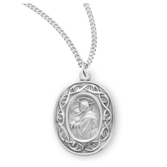 St. Anthony Sterling Silver Medal Necklace