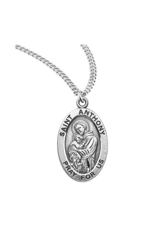 St. Anthony Sterling Silver Medal Necklace