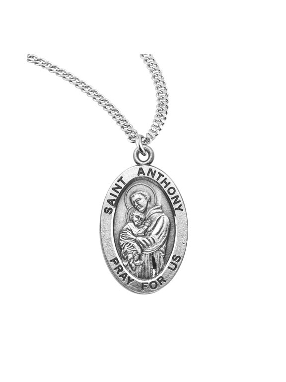 St. Anthony Sterling Silver Medal Necklace