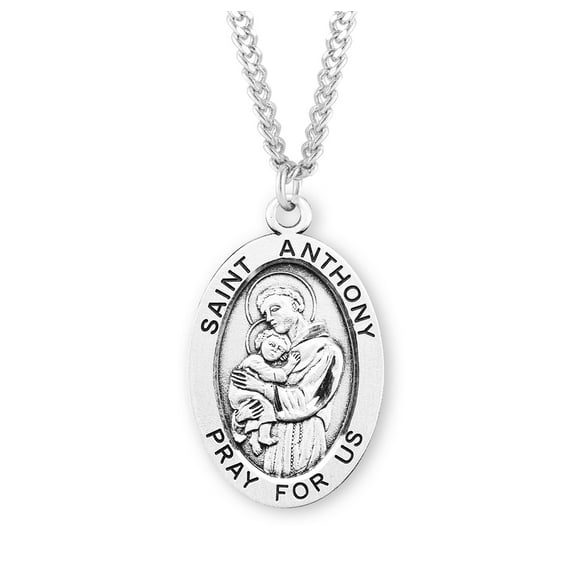 St. Anthony Sterling Silver Medal Necklace