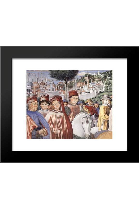 St. Augustine Departing for Milan (detail) 20x24 Framed Art Print by Benozzo Gozzoli