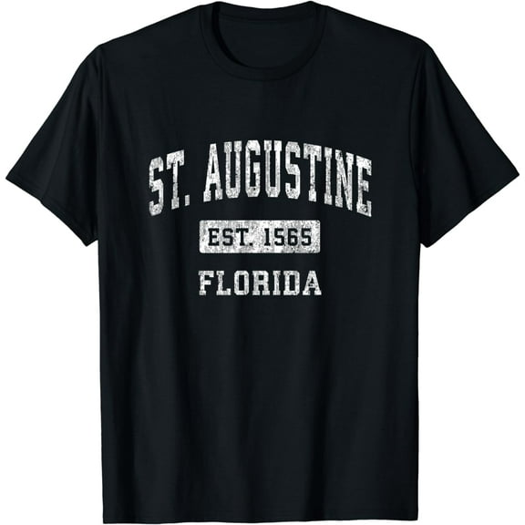 St. Augustine Florida FL Vintage Established Sports Design T-Shirt
