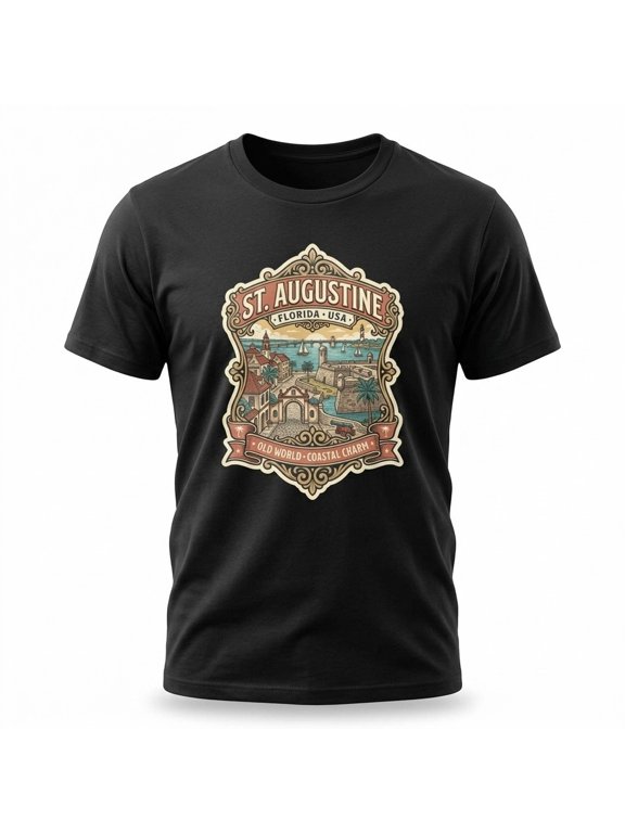 St. Augustine Florida Historic Coast Graphic T-Shirt Unisex Travel Tee