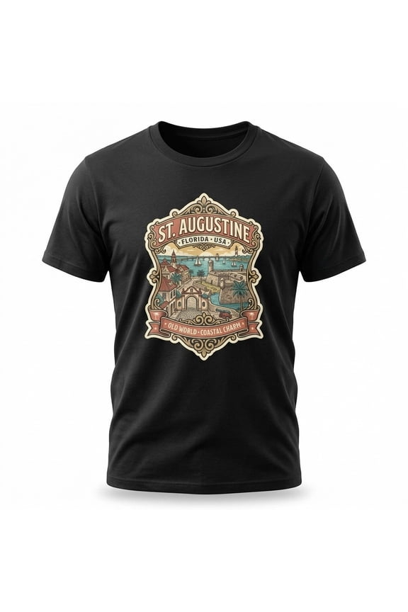 St. Augustine Florida Historic Coast Graphic T-Shirt Unisex Travel Tee
