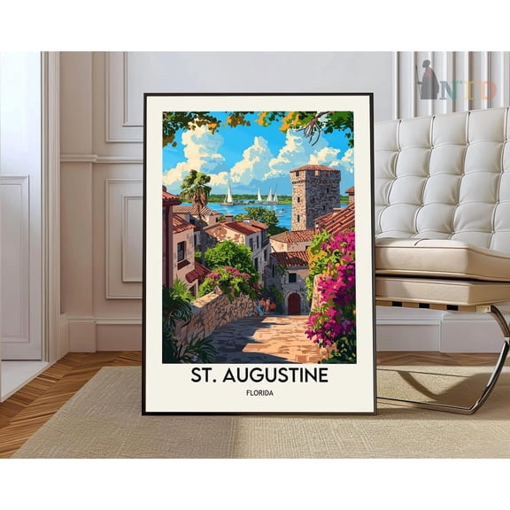St Augustine Florida Poster, Unframed Paper Poster 8x10in