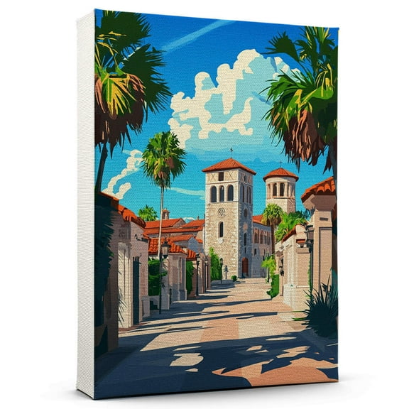 St. Augustine Travel Canvas, Florida Canvas Print,St. Augustine Canvas Wall Art,Florida Travel Wall Art, Travel Print, Travel Gift -103AZ1324