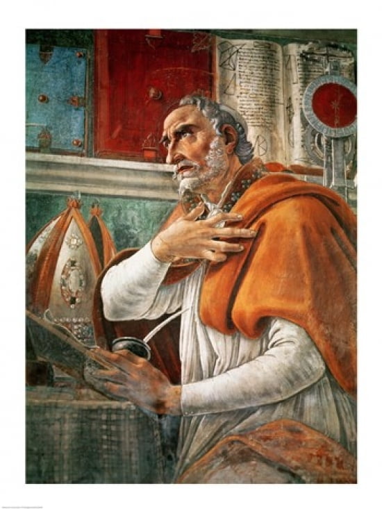 St Augustine in his Cell c1480 Canvas Art - Sandro Botticelli (24 x 36)