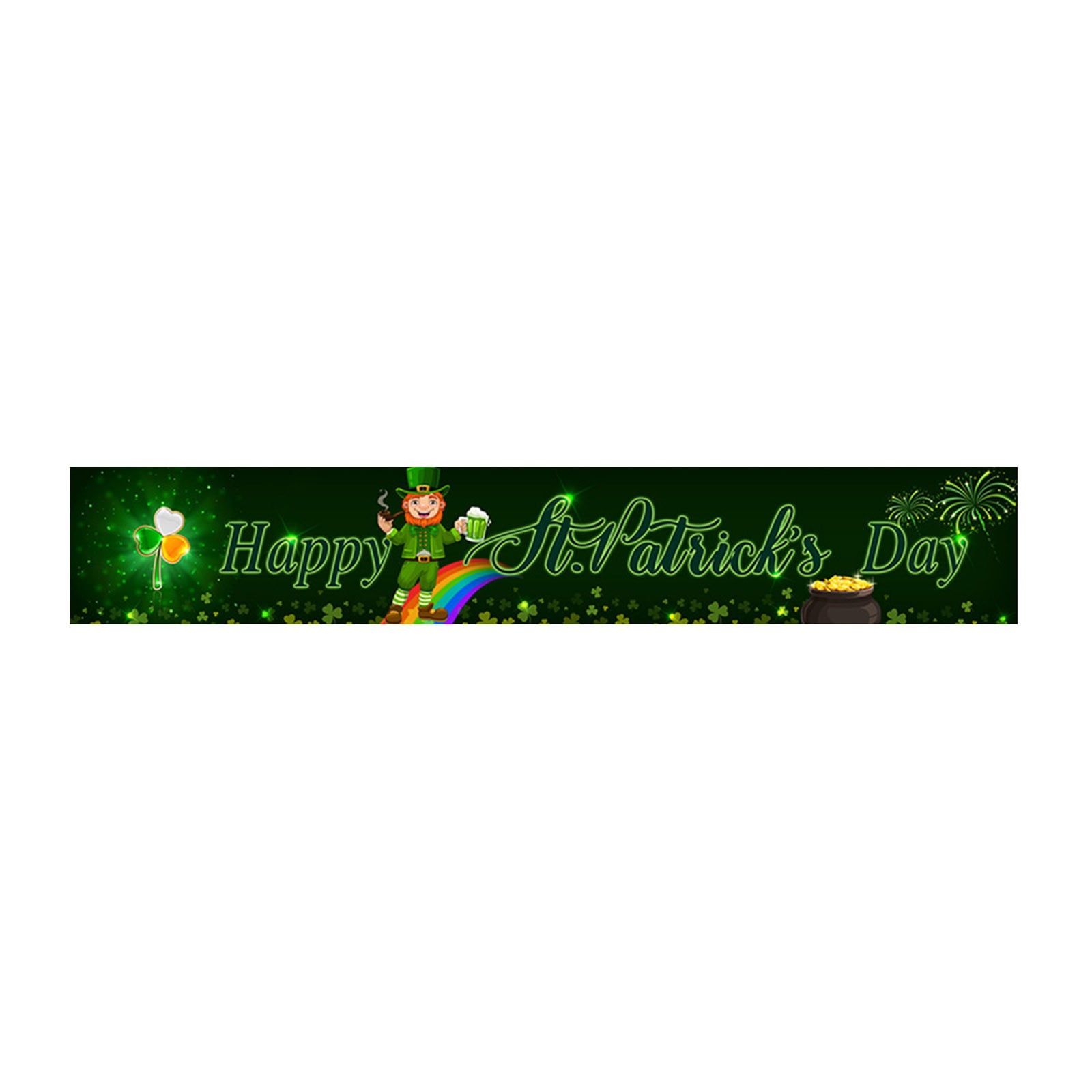 St. Banner Balloon Irish Yard Party Background Ornament Telescopic Flag