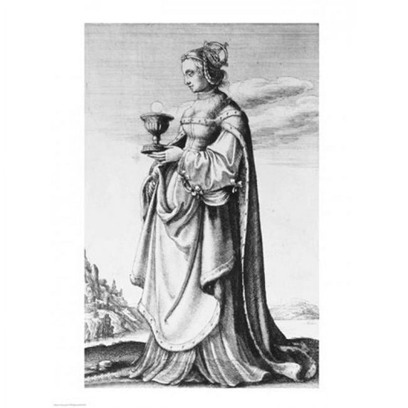 St. Barbara Poster Print by Hans Holbein - 18 x 24 in.