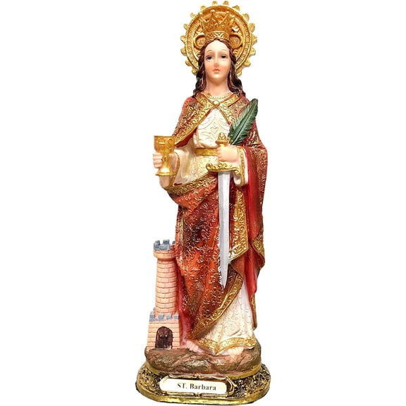 St. Barbara Statue Saint Barbara Estatua Holy Figurine Sculpture (20 Inch)