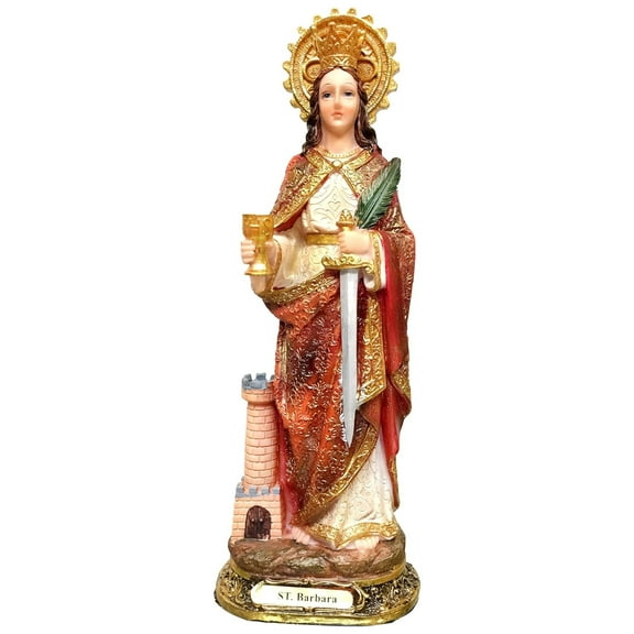St. Barbara Statue Saint Barbara Estatua Holy Figurine Sculpture (20 Inch)