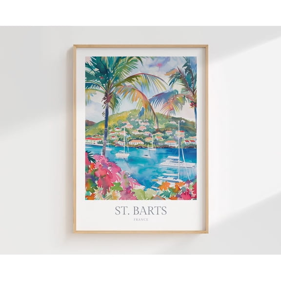 St Barts France Barth Wall Art Decor Saint Lemy Poster Poster, Unframed Size 24x36