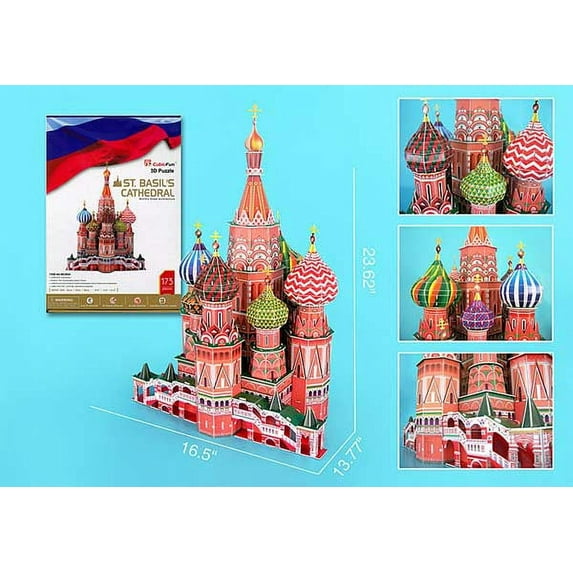 St Basil's Cathedral 120 Pieces 3D Puzzle W/Book