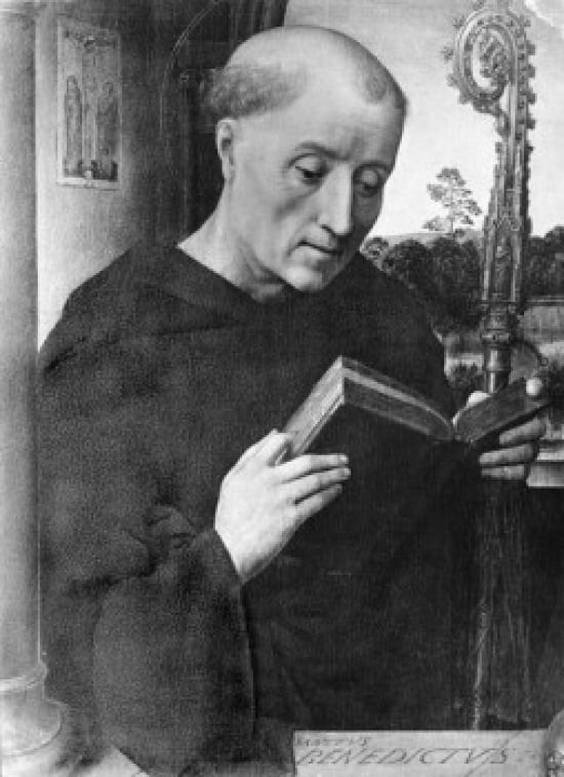 St Benedict Hans Memling (ca 1433-1494Netherlandish) Canvas Art - Hans Memling (24 x 36)